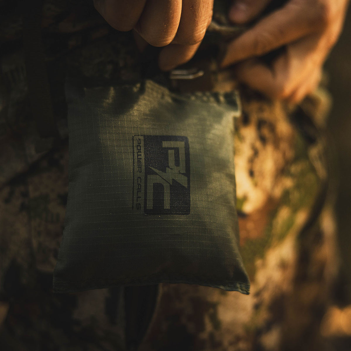 Mood Image of the Power Calls Scratch Bag Turkey Call.