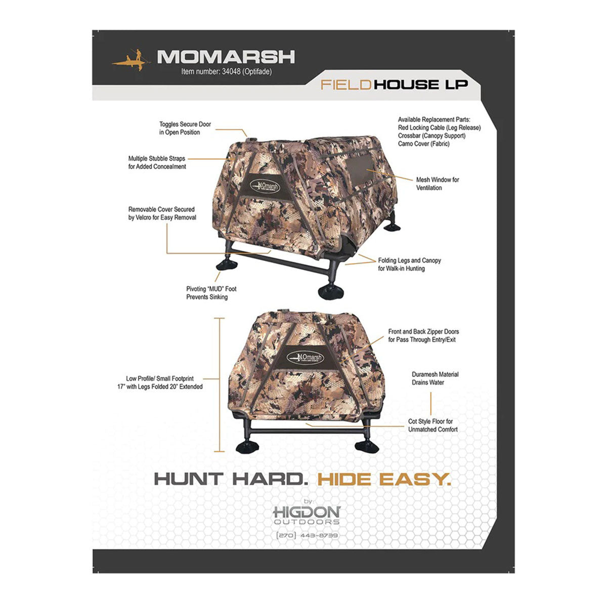 Field House Low Profile Dog Blind, Optifade