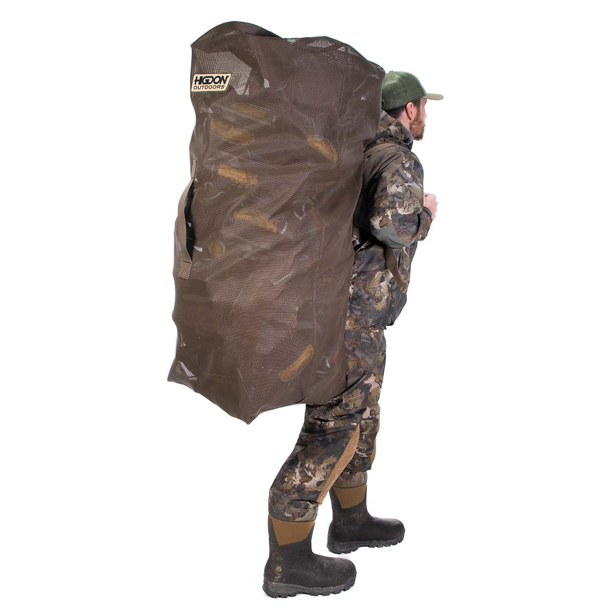Large Square Bottom Mesh Decoy Bag