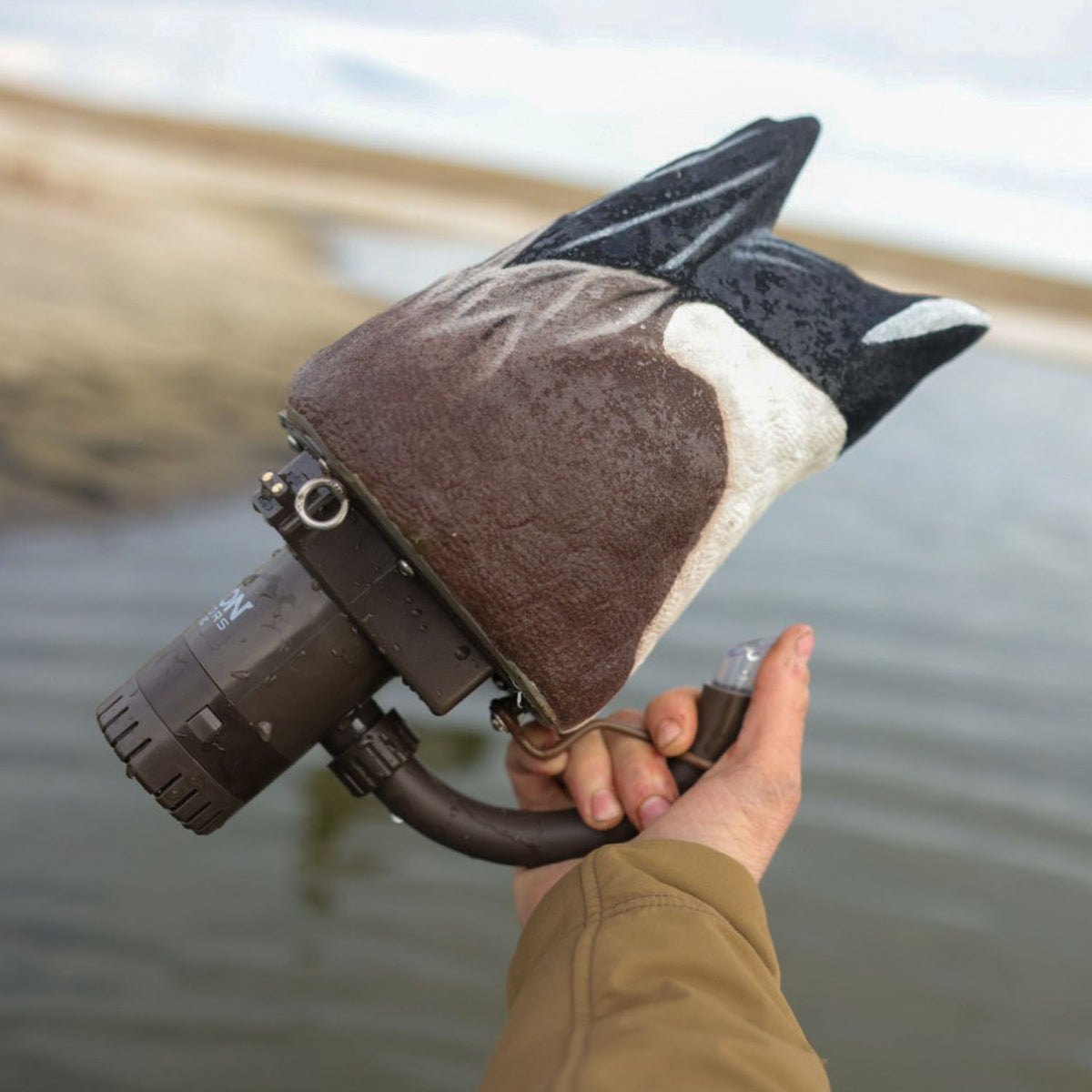 Mood Image of the Higdon Outdoors Pulsator Pro Fully Flocked Wigeon Drake Duck Decoy.