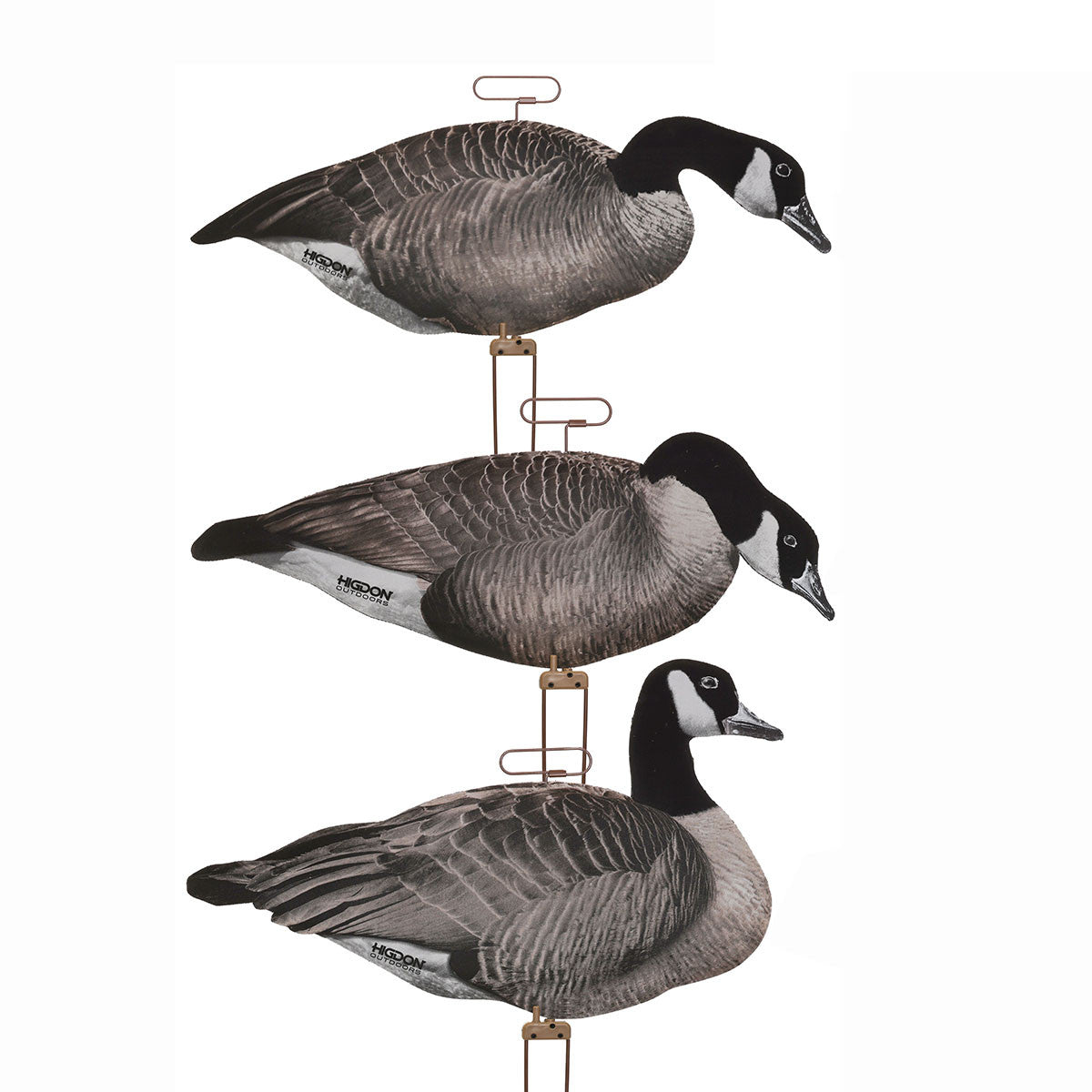 Higdon Outdoors FLATS Magnum Canada Goose Fully Flocked Motion Silhouette Decoys, 12 Pack Image