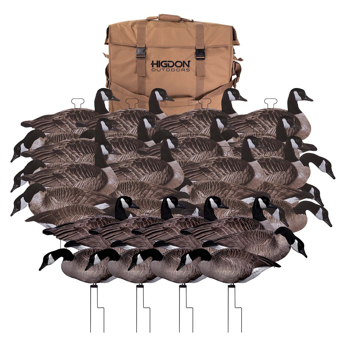 Higdon Outdoors FLATS Canada Goose Static/Motion Combo Pack, 48 Decoys with Bag Image