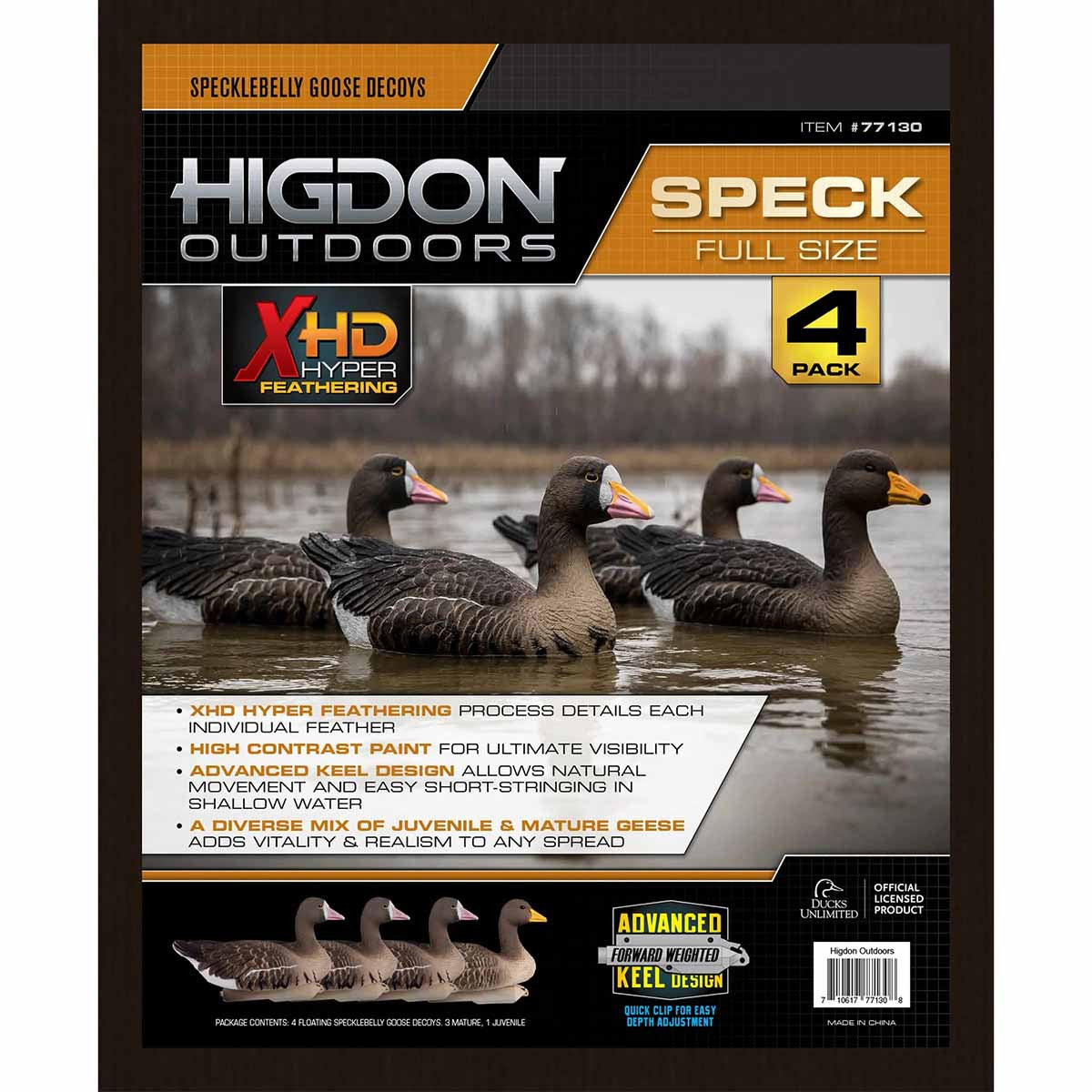 Higdon Full Size Speck Goose Floating Foam Filled Decoys Image