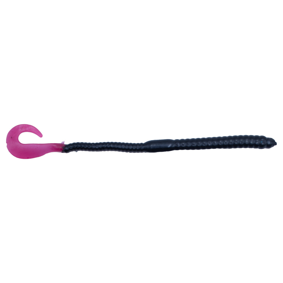 Head Hunter Lures 6" Curtail Worm Image in Black Fire Tail