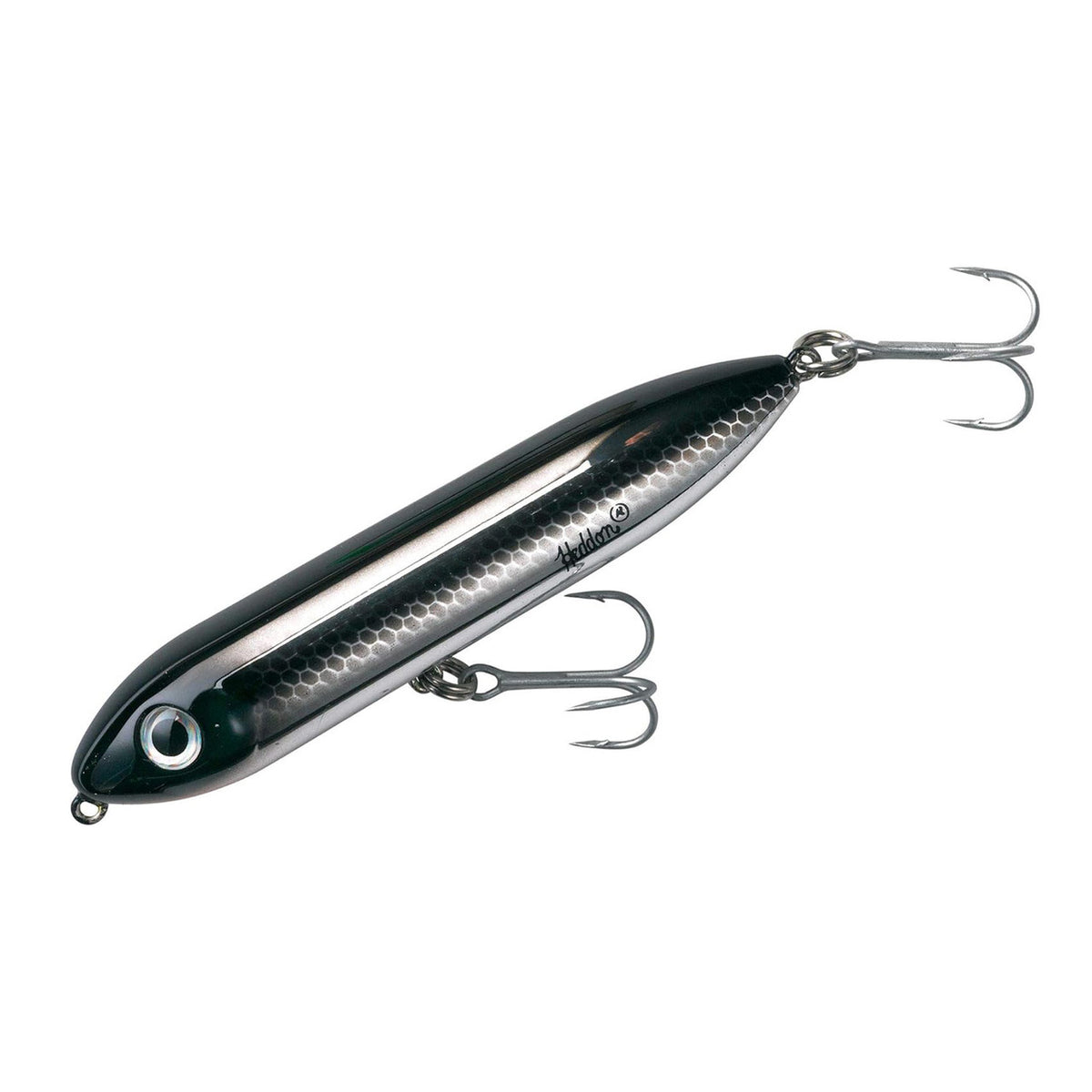 Heddon Super Spook Jr. Fishing Lure Image in Black Shiner