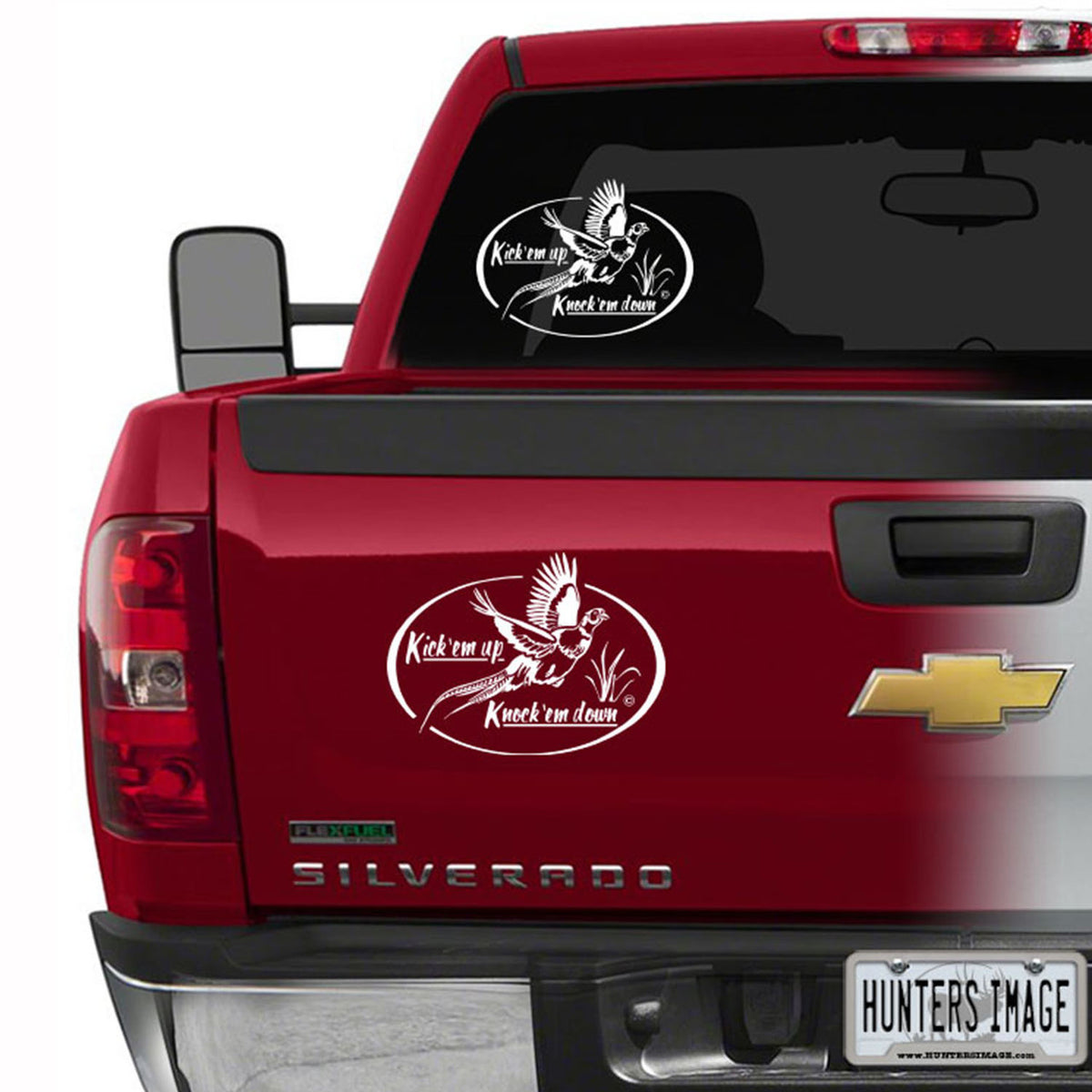 Hunters Image Pheasant Window Decal On Truck Image