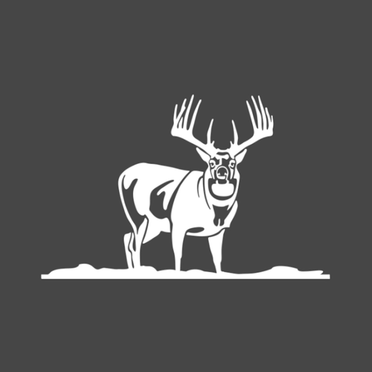 Hunters Image Quartering Whitetail Decal - Small Decal