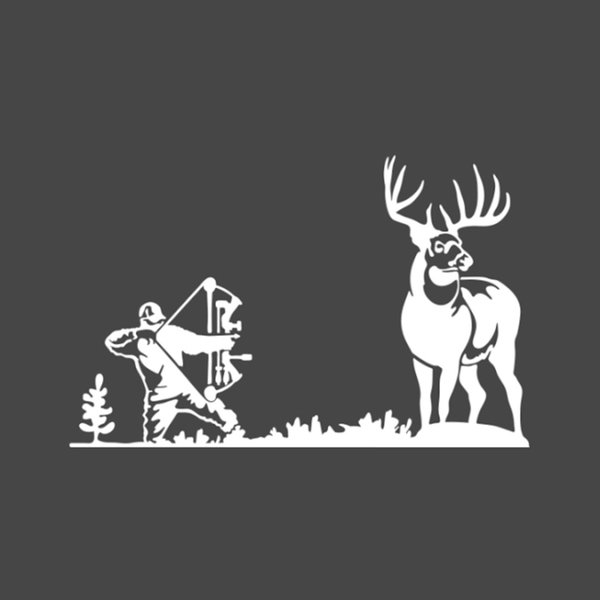 Hunters Image Bowhunter and Whitetail Decal - Small Decal