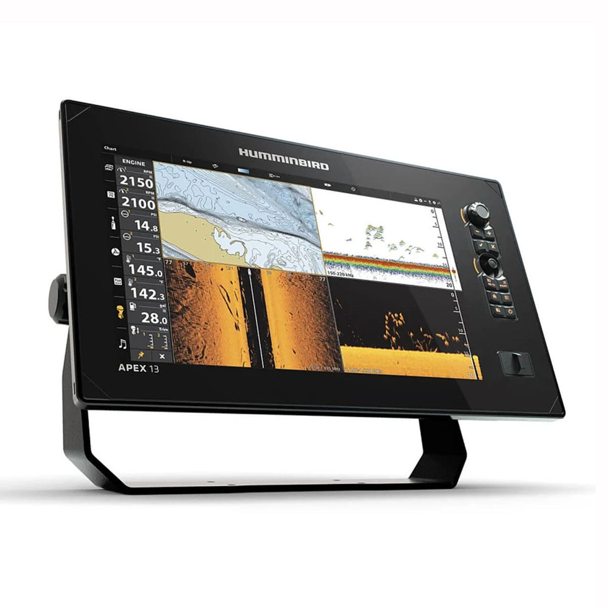 Humminbird APEX 13" Mega SI+ Chartplotter Right Angled Image