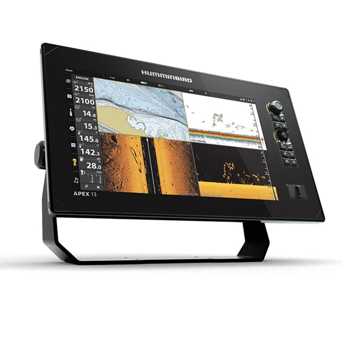 Humminbird Apex 13 Mega SI+ Chartplotter CHO Right Angled Image