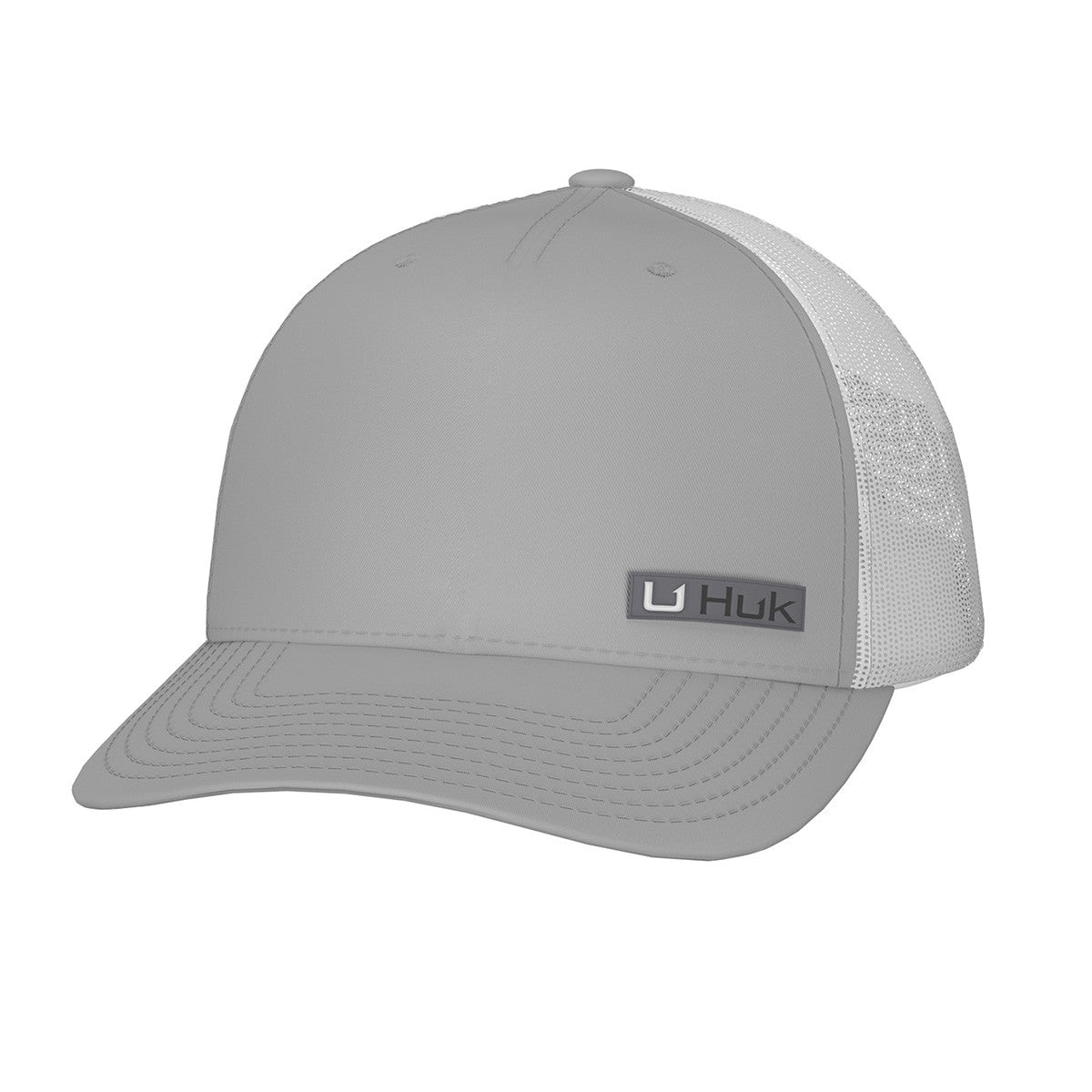 Huk Side Arm Trucker Hat Front Image in Harbor Mist