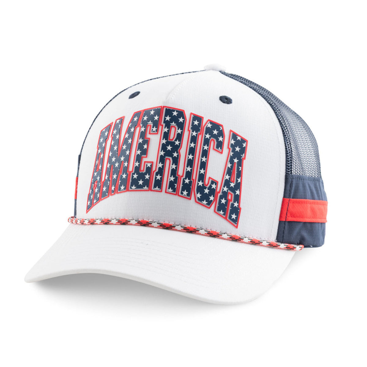 Front Image of the Huk America Rope Snapback Hat.