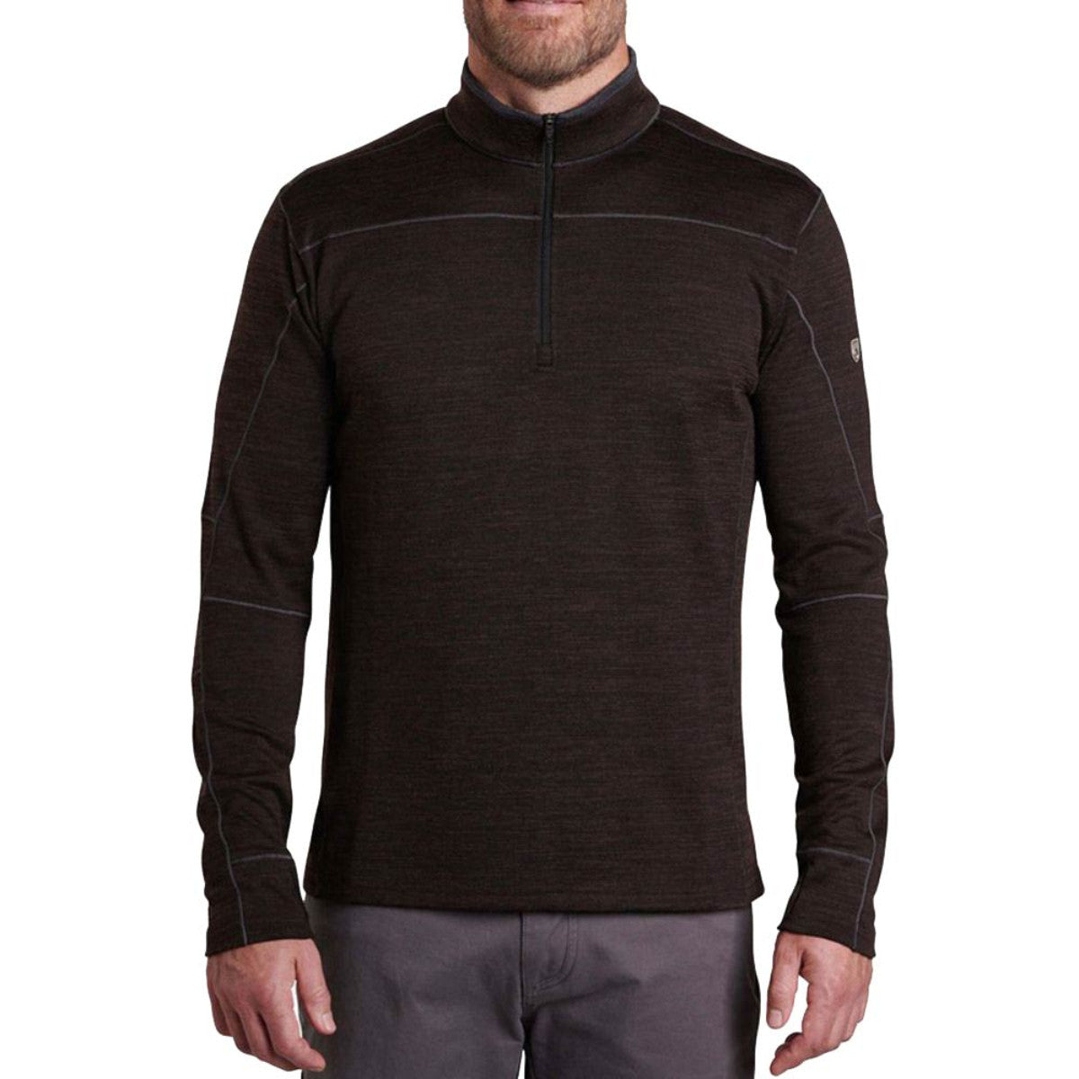 Kuhl Ryzer 1/4-Zip Pullover Image in Black Coffee
