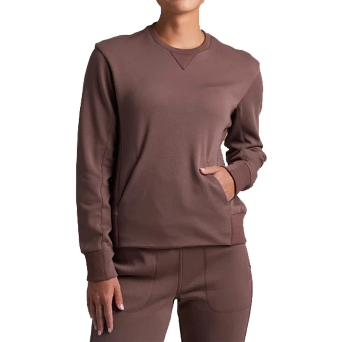 Image of the Kuhl Women's Kozy Crew Sweatshirt in Coffee