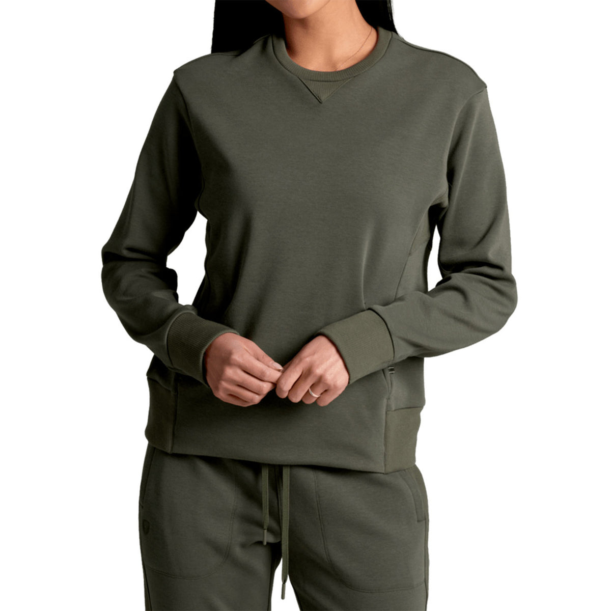 Image of the Kuhl Women's Kozy Crew Sweatshirt in Rosemary