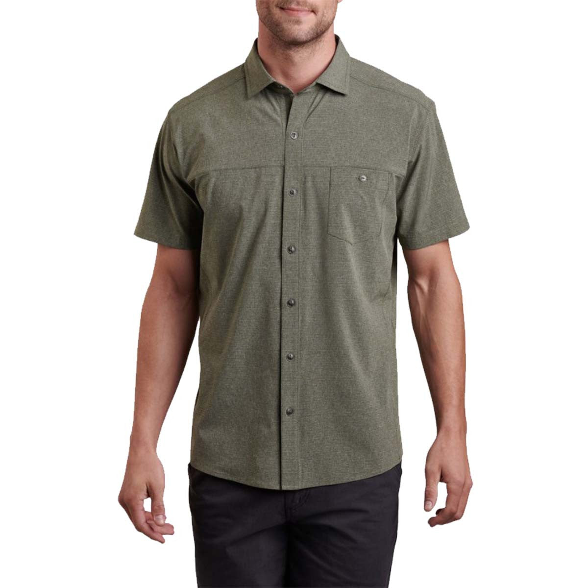 Kuhl Optimizr Short Sleeve Shirt image in Green Slate