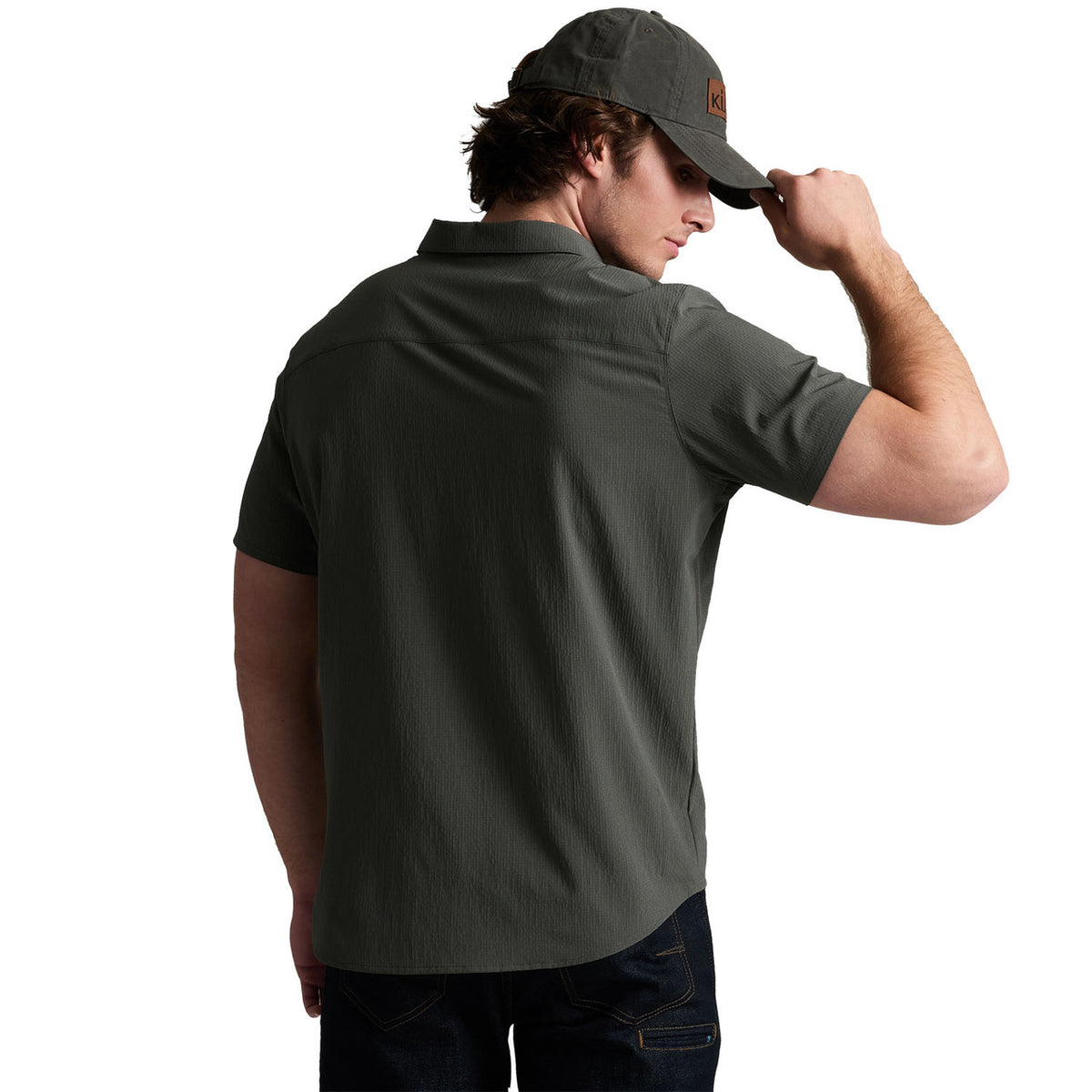 Back Image of the Kuhl Edge Short Sleeve Button-Down Shirt.