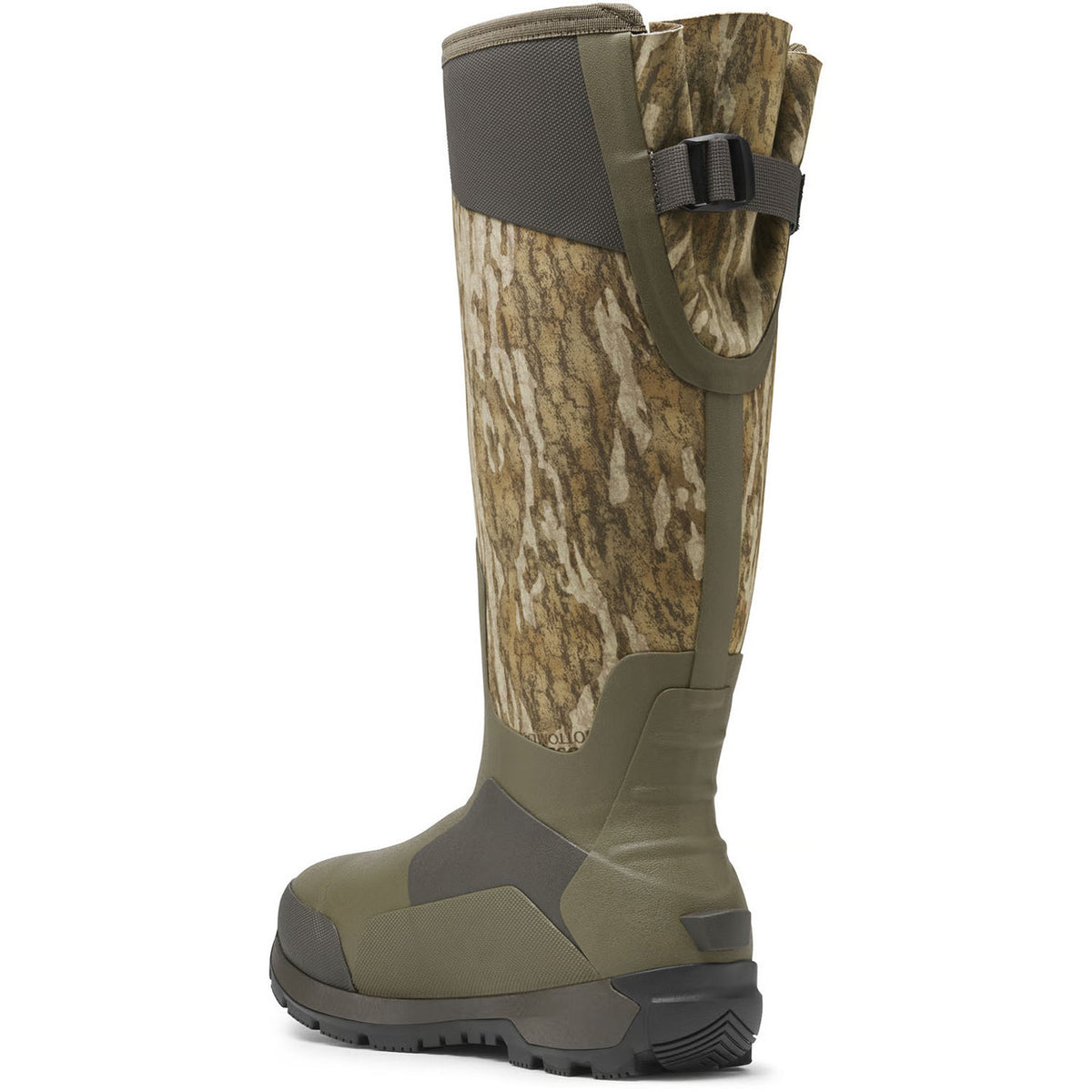 Back image of the LaCrosse Alphaburly Aero 17" Mossy Oak Bottomland 800G.