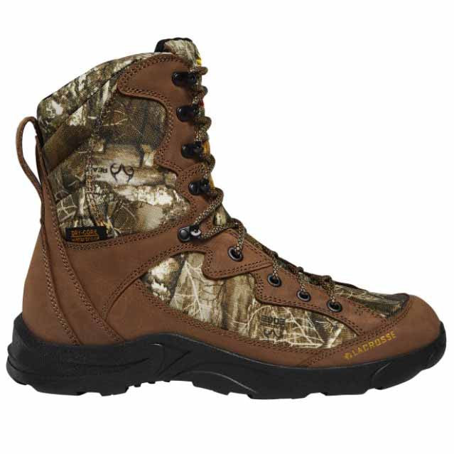 LaCrosse Clear Shot 8" Realtree Edge 800G Lace-Up Hunting Boot Right Side Image