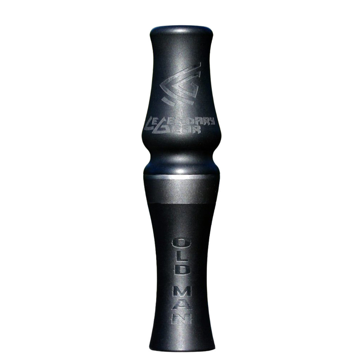 Legendary Gear Old Man Acrylic Canada Goose Call Image in Black Matte Bird's Eye Maple