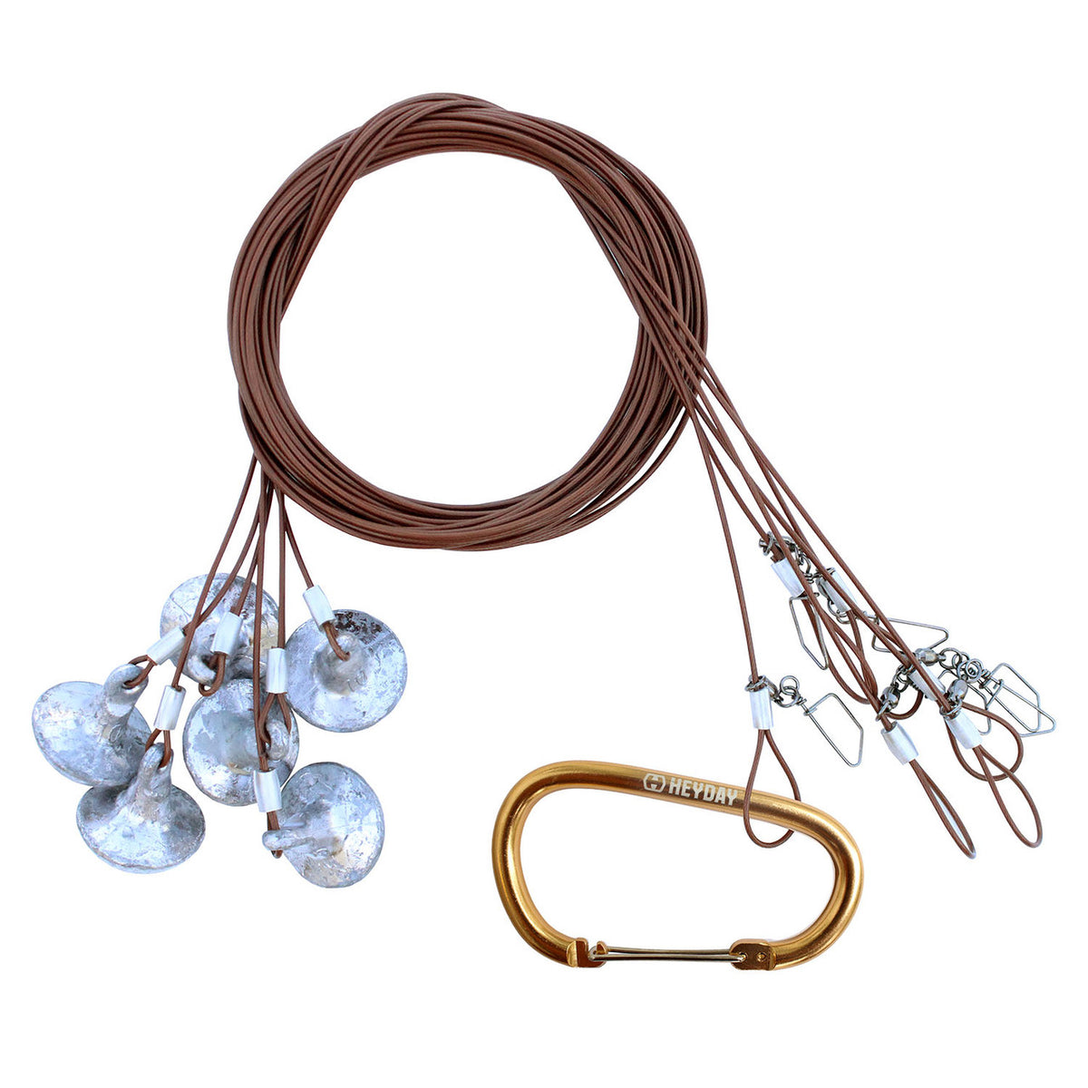 Heyday Outdoors 10' 10oz Mushroom TX Rigs Brown, 6 Count