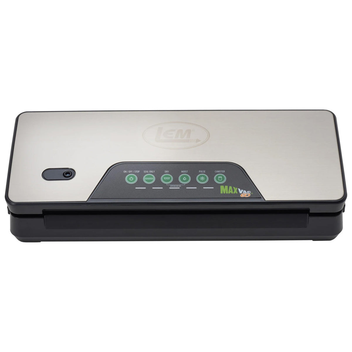 Front image of the LEM MaxVacGo Cordless Vacuum Sealer.