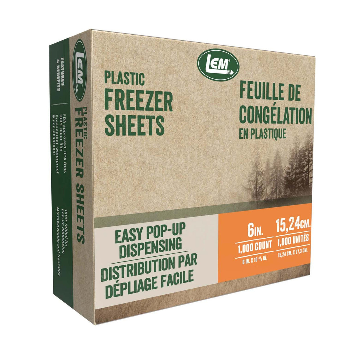 Image of the LEM Freezer Sheets, 1,000 Count.