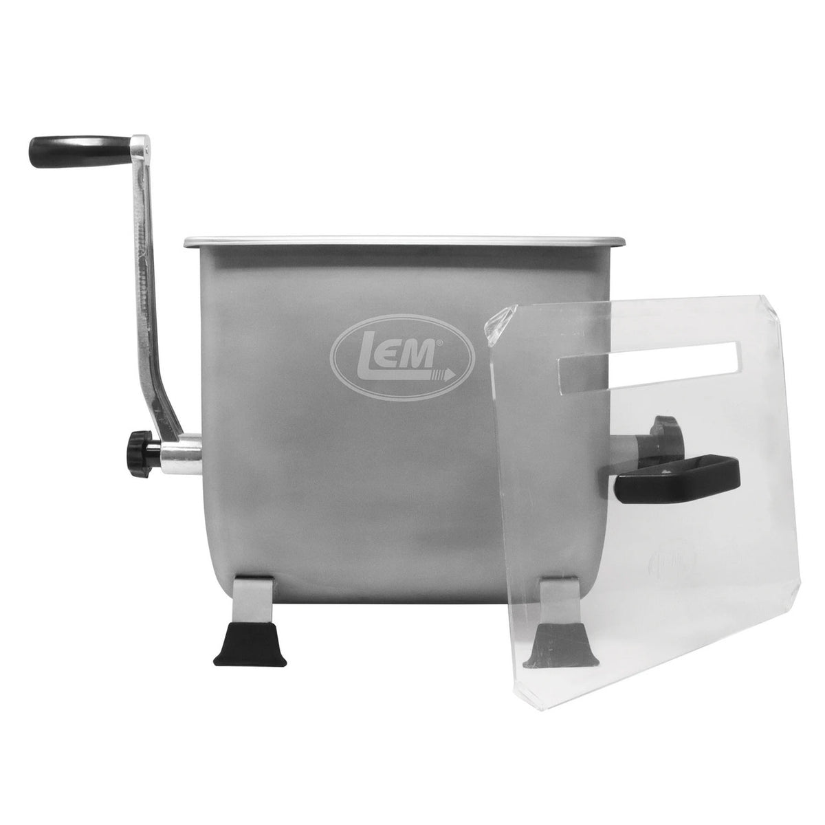 Front and top image of the LEM 10 LB Meat Mixer.
