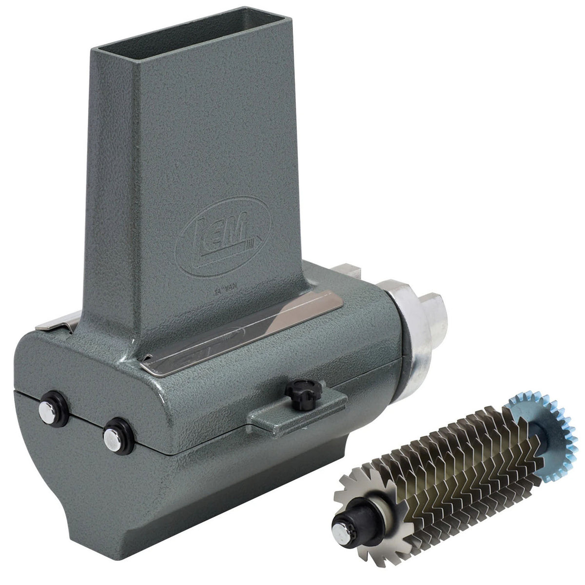 Image of the LEM BigBite 2 in 1 Jerky Slicer/Tenderizer Attachment for Grinder.