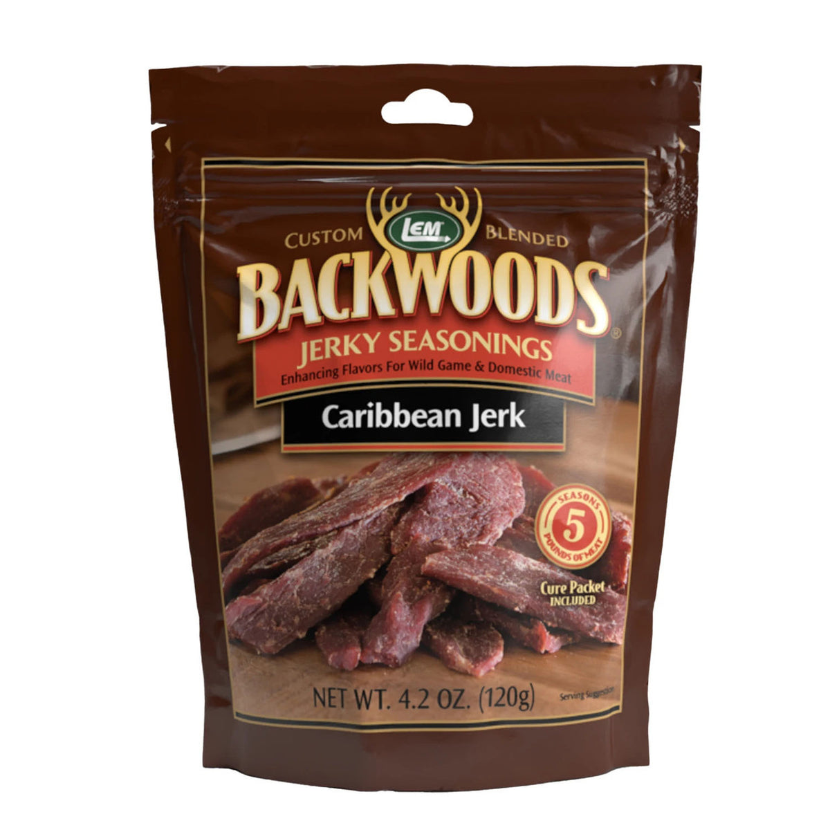 Image of the LEM Backwoods Caribbean Jerk Jerky Seasoning for 5 Lbs.