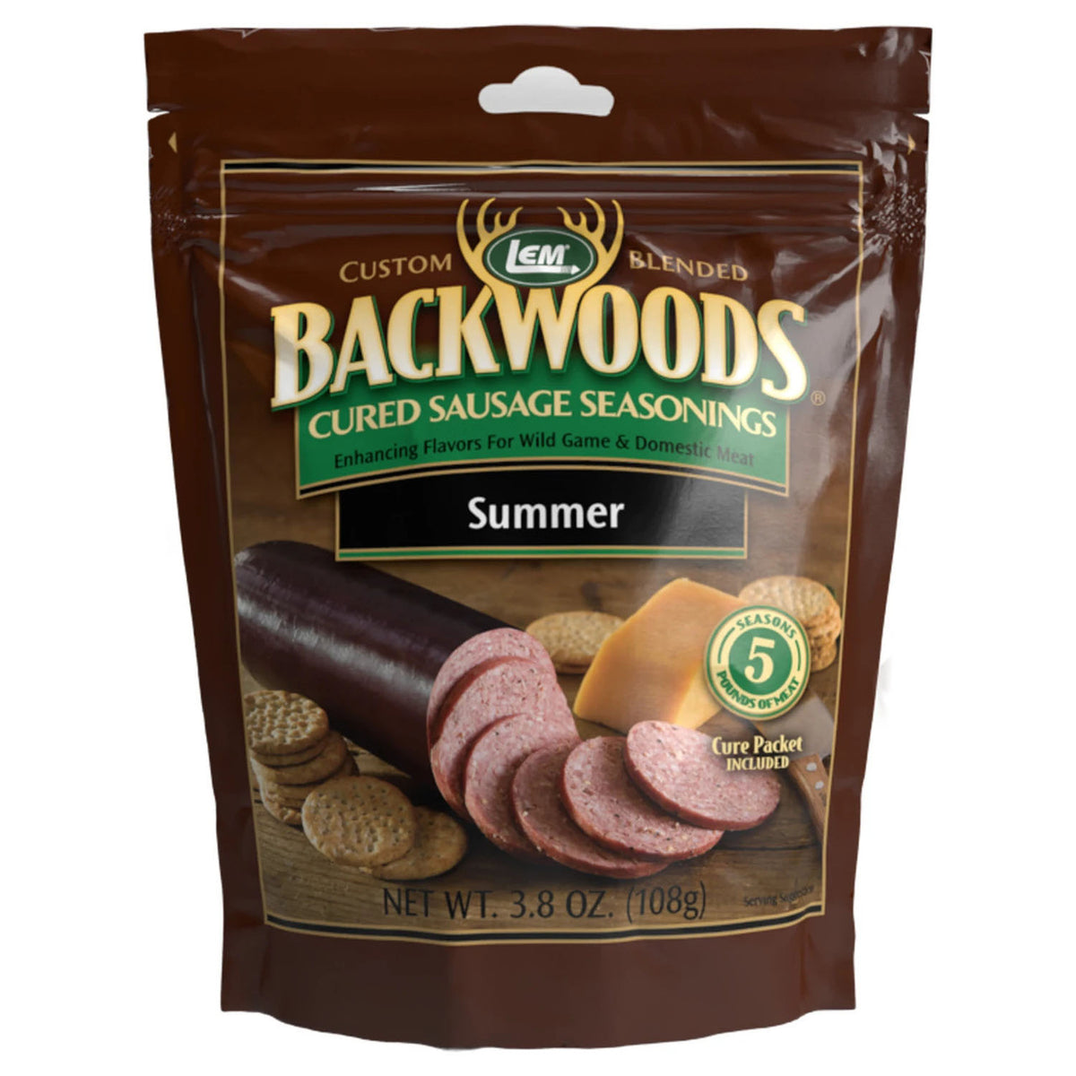 Image of the LEM Backwoods Summer Sausage Cured Sausage Seasoning for 5 Lbs.