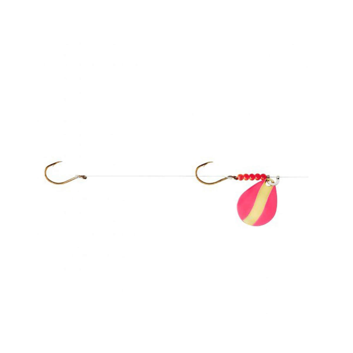 Image of Lindy Little Joe Red Devil 2-Hook Crawler Harness Rig in Pink Gold