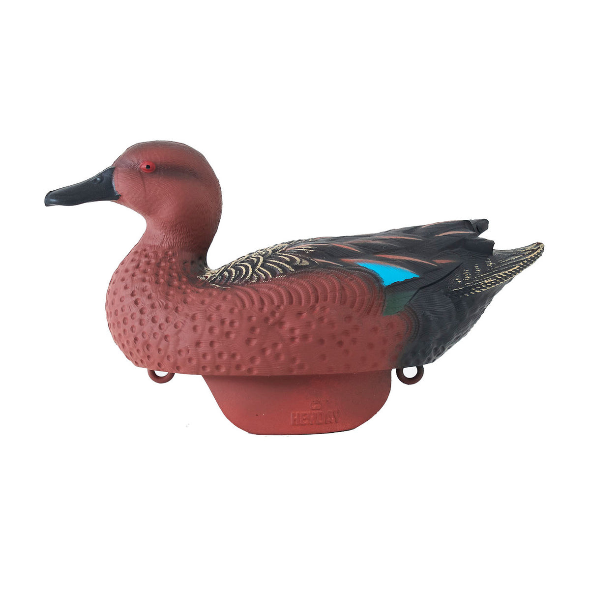Heyday Outdoors HydroFoam Cinnamon Teal Duck Decoys, 6 Pack Upright Drake Image