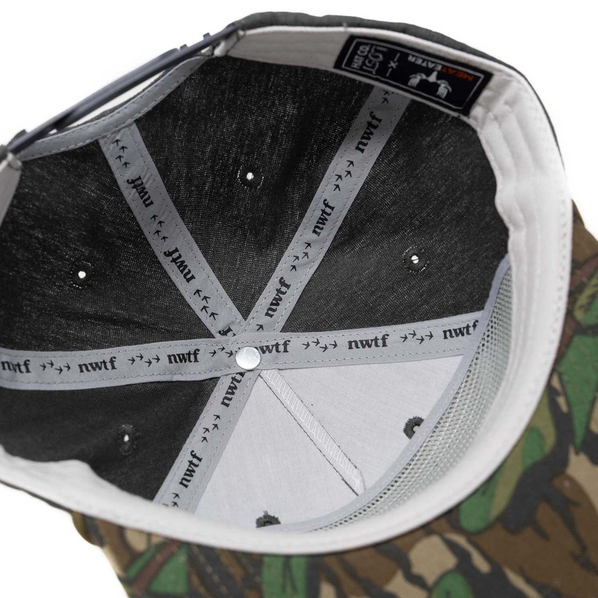 Inside image of the MeatEater x NWTF Greenleaf Goat Rope Hat