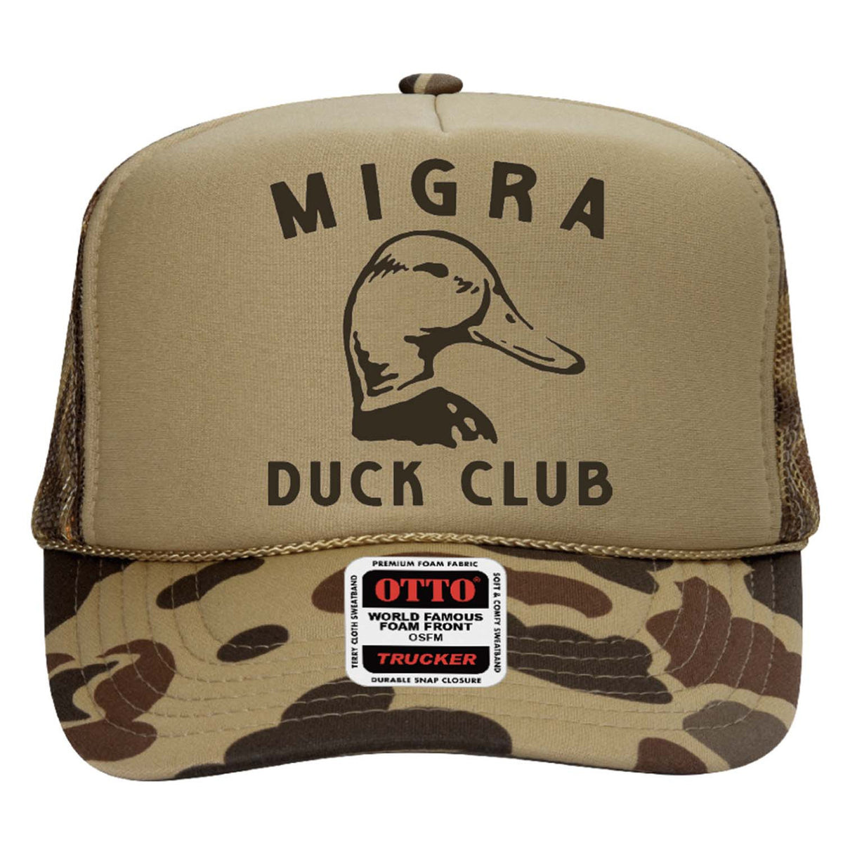 Image of the Migra Duck Club Foam Hat.