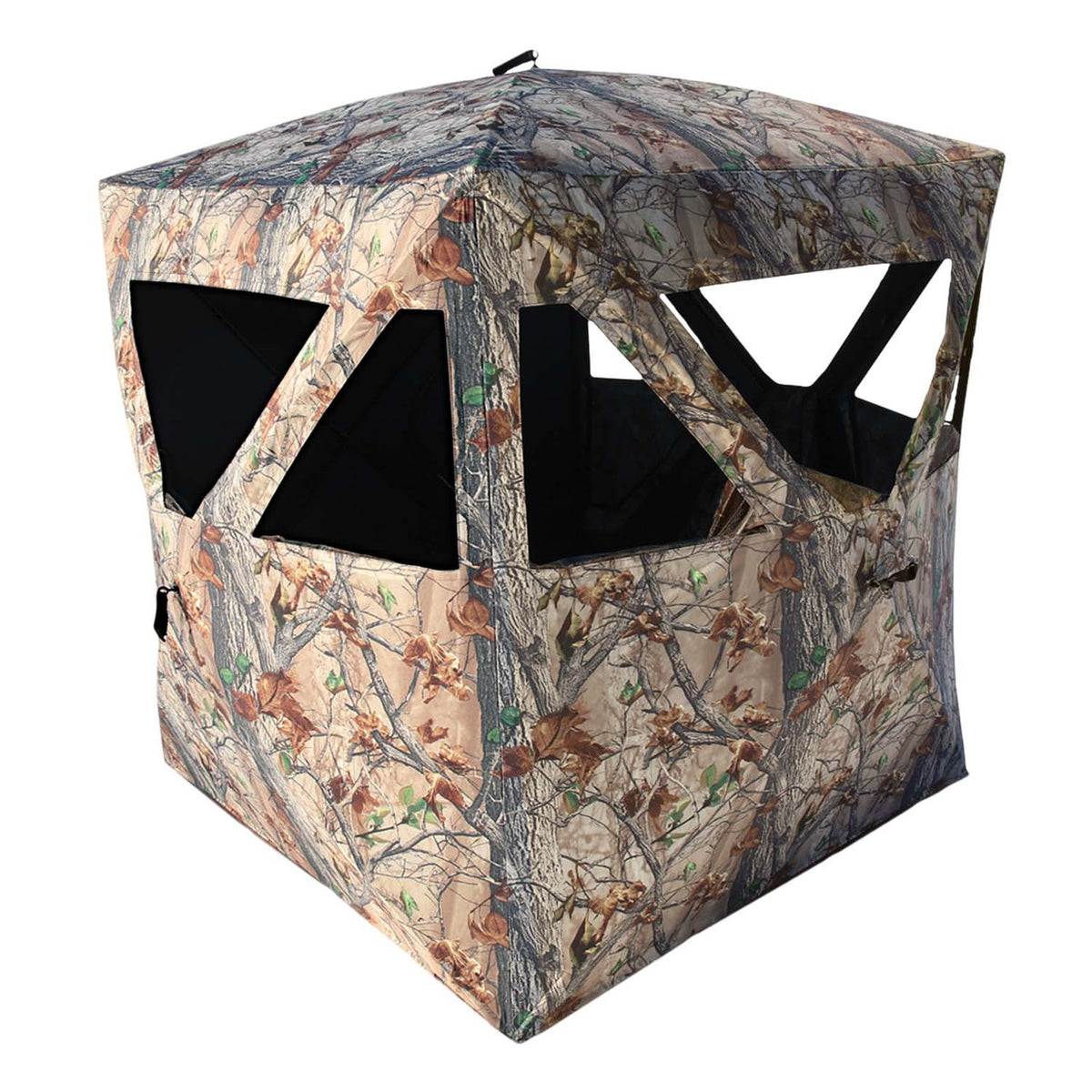 Front Angled Open Image of the Muddy Outdoors 3-Man Ground Blind.