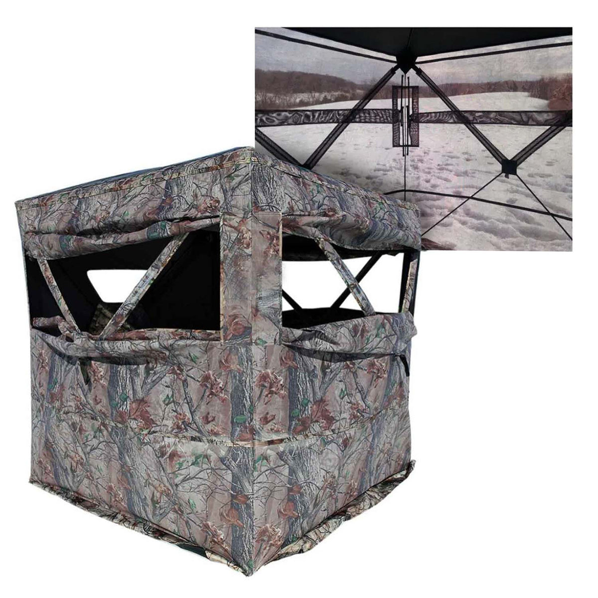 Image of the Muddy Outdoors Prevue 2-Man See-Through Ground Blind with See-Through Mesh.