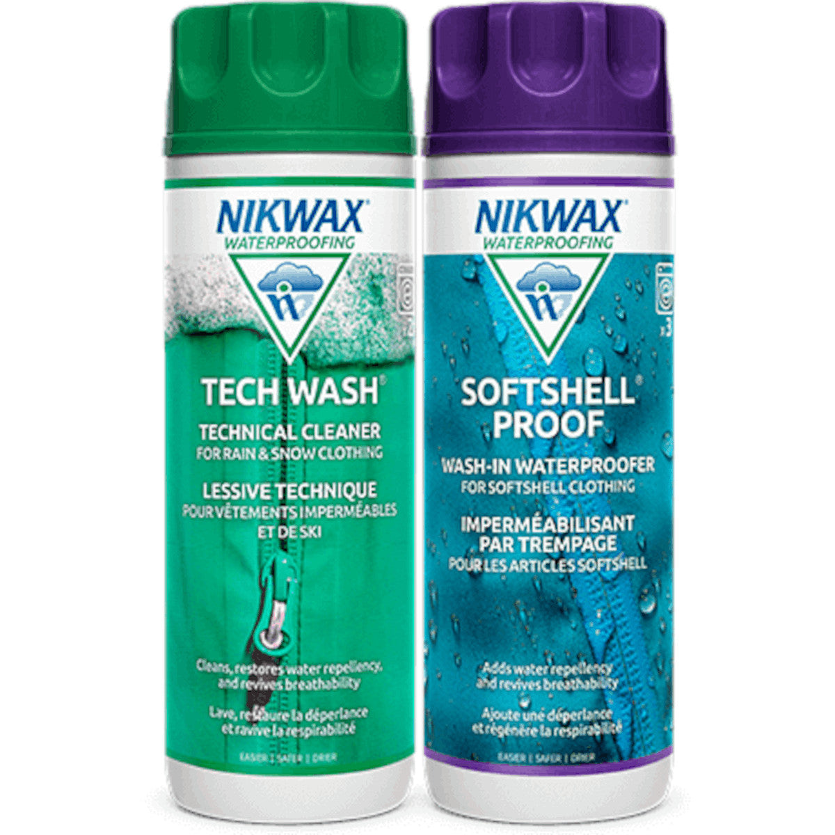 Image of the Nikwax Softshell Proof and Tech Wash Duo-Pack.