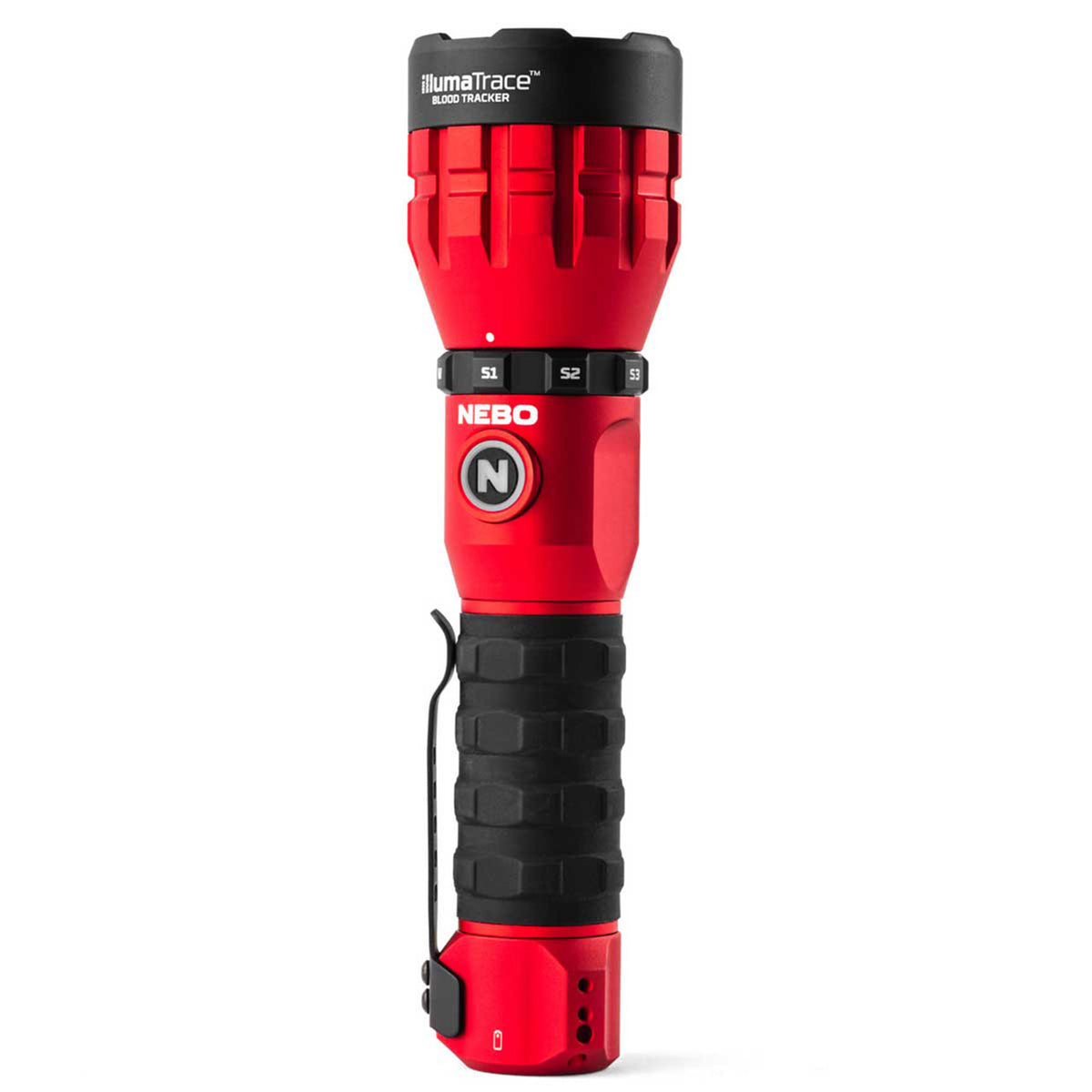 Vertical image of the NEBO Illumatrace Blood Tracker Flashlight.