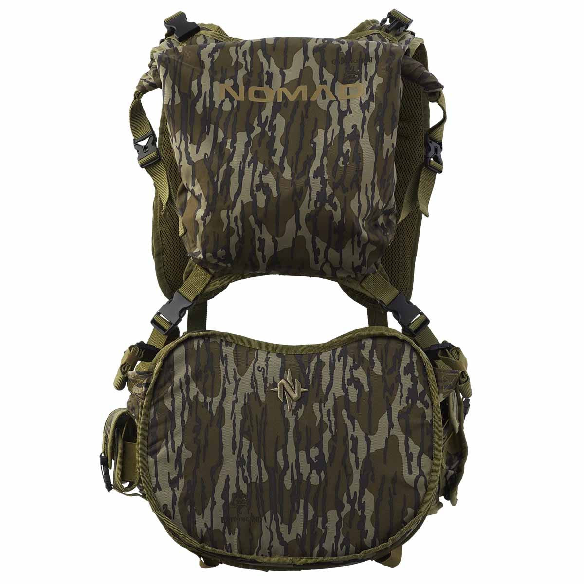 Nomad Pursuit Convertible Turkey Vest - Mossy Oak Bottomland Mossy Oak Shadowleaf