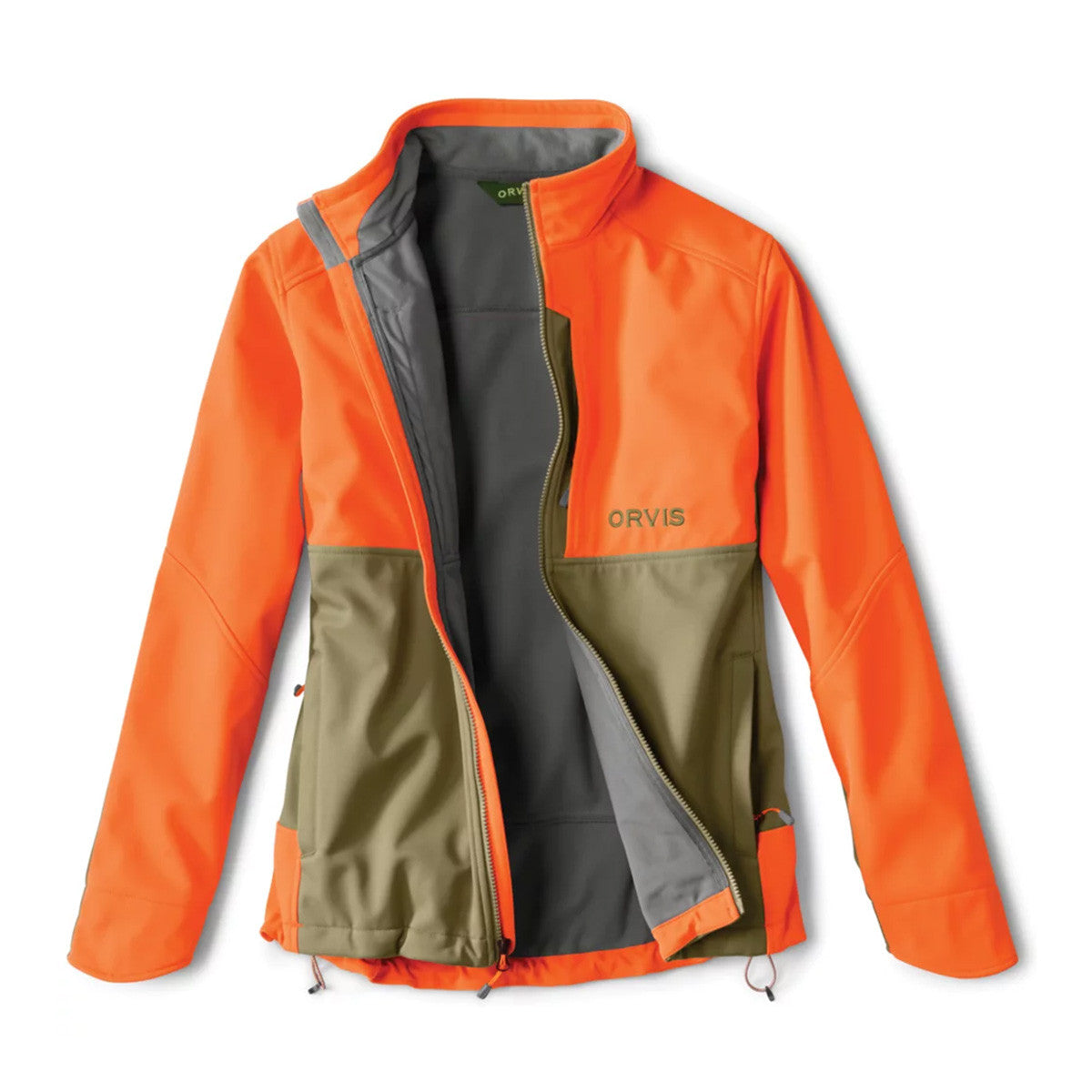Orvis Upland Hunting Softshell Jacket Open Image in Tan-Blaze