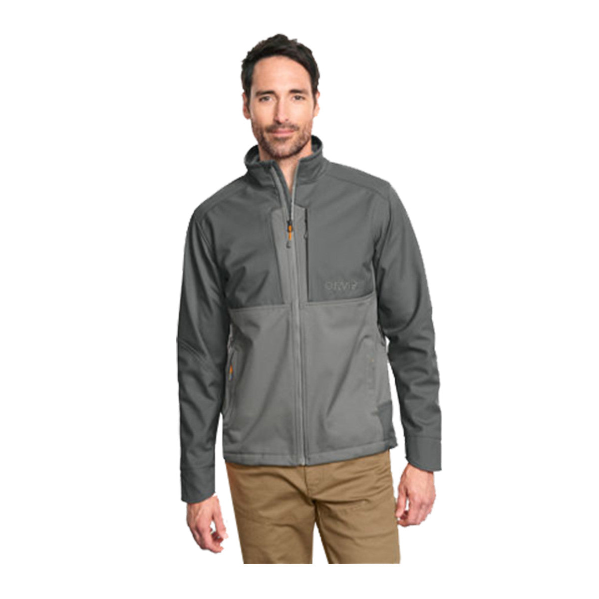 Orvis Upland Hunting Softshell Jacket Model Image in Slate