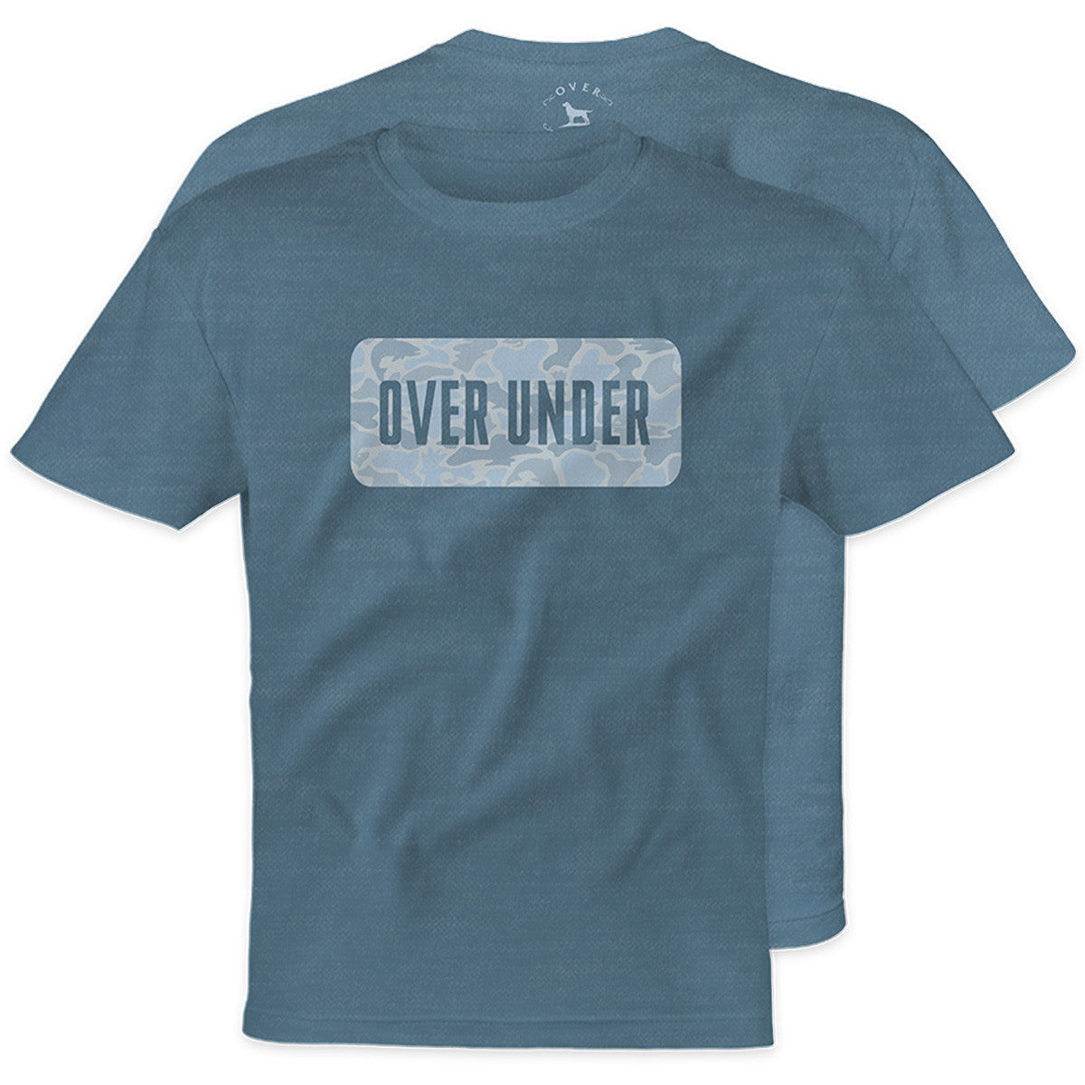 Over Under Water Camo Badge Short Sleeve Tee in Teal Image