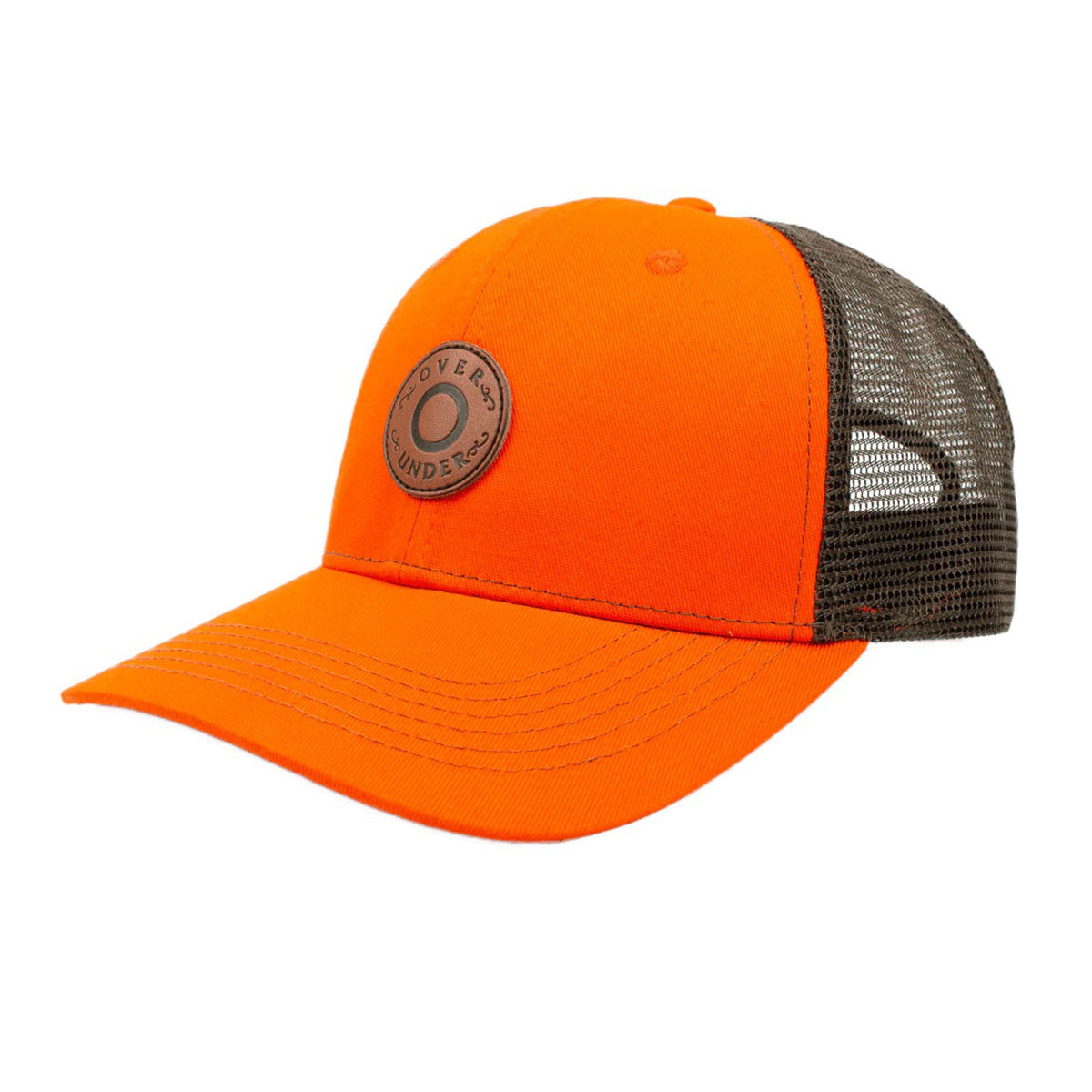 Over Under Shot Shell Mesh Back Hat Image in Orange