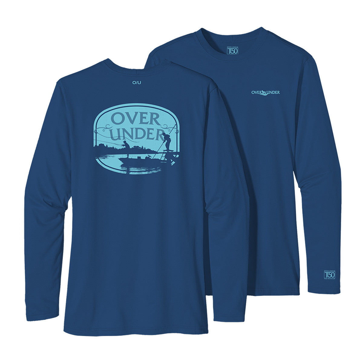 Over Under Tidal Tech Line Management Long-Sleeve T-Shirt Image in Reservoir