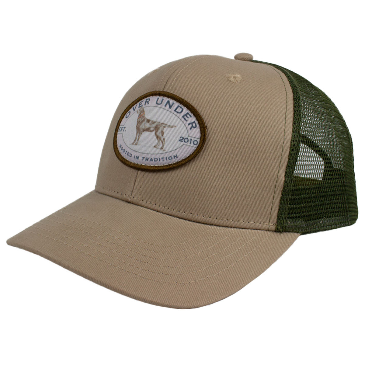Over Under Rooted Lab Sketch Mesh Back Hat - Khaki