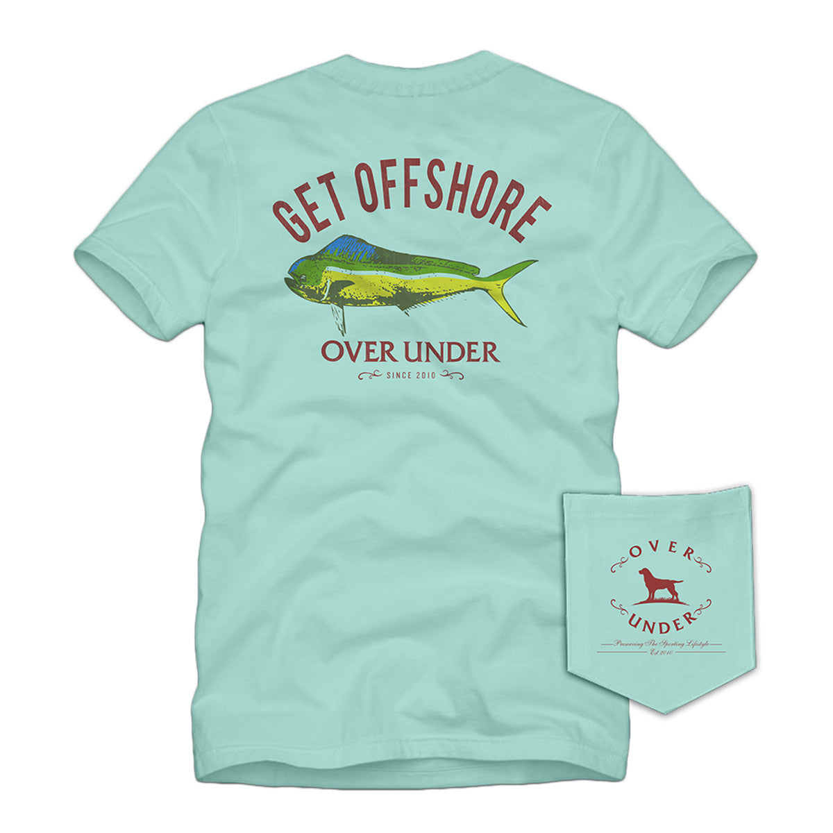 Over Under Get Offshore Mahi Mahi Short-Sleeve T-Shirt Image in Mint Julep