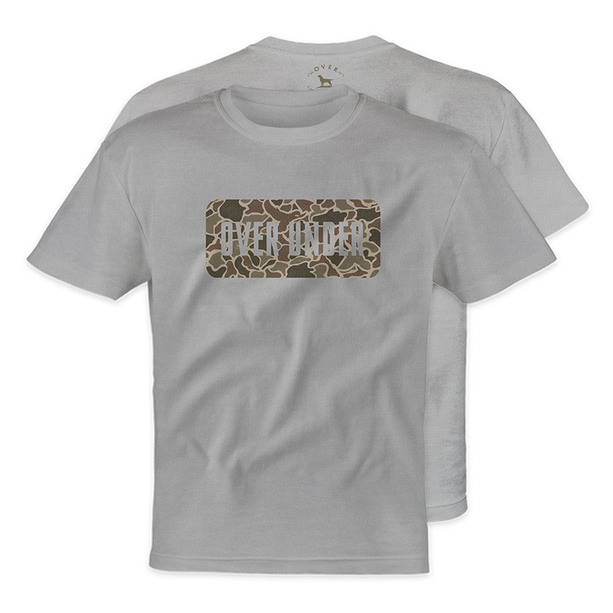 Over Under Duck Camo Badge Short-Sleeve T-Shirt Image in Hurricane