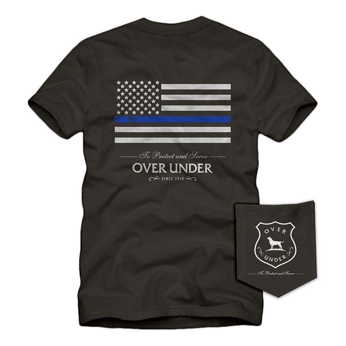 Over Under Protect & Serve Short-Sleeve T-Shirt Image in Charcoal