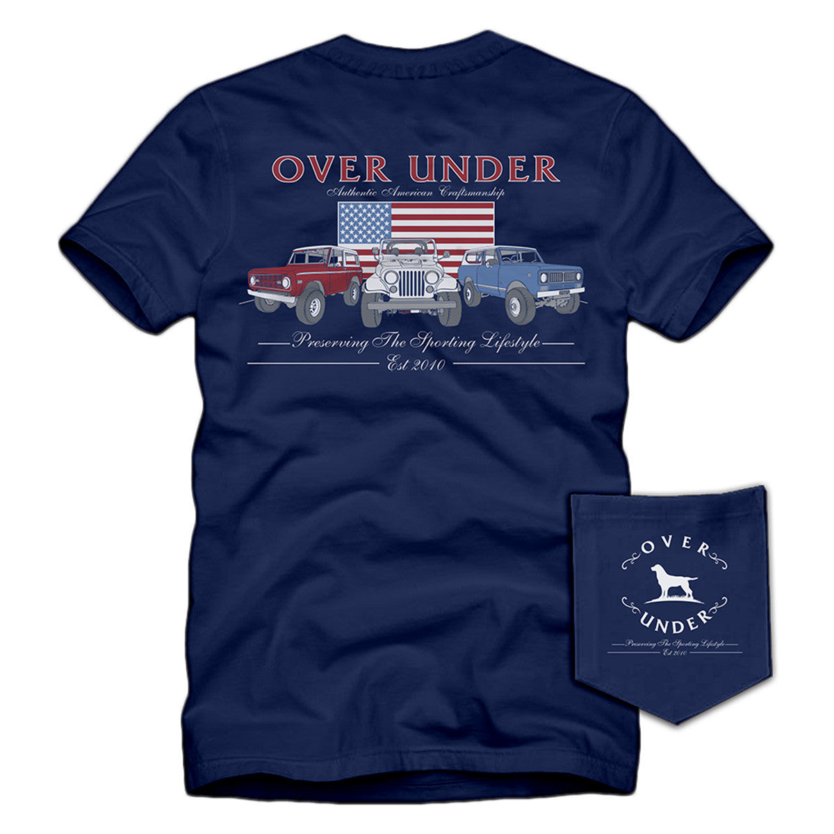 Over Under American Craftsmanship Short-Sleeve T-Shirt Image in Navy